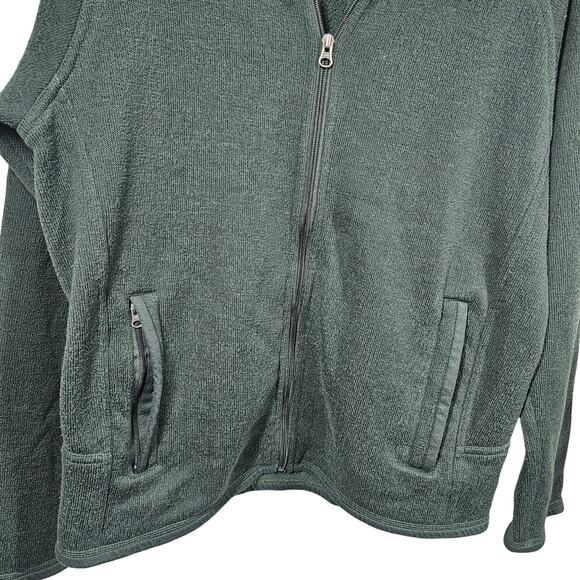 Patagonia Vintage Full-Zip Fleece Jacket with Mock Neck Collar Green Men's XL - Picture 2 of 12